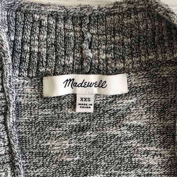 MADEWELL Women’s Heathered Grey Cardigan Knit Sweater Sz XXS - Picture 3 of 13